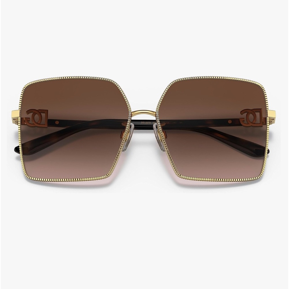 DOLCE & GABBANA DG2279 02 13 Gold Square 60 mm Women's Sunglasses